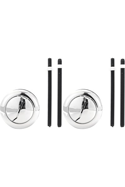 Generic Toilet Flush Button - 58mm - Dual Push Button with Threaded Rods, Uni...