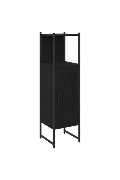 vidaxl Set de mobilier pentru baie Stejar Negru 33 x 33 x 120,5 cm