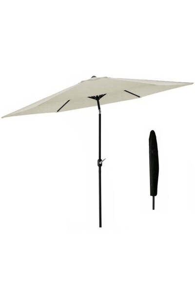 MyOfficeShop Umbrelă de grădină/terasă, cu înclinare și husă, 300cm, Bej