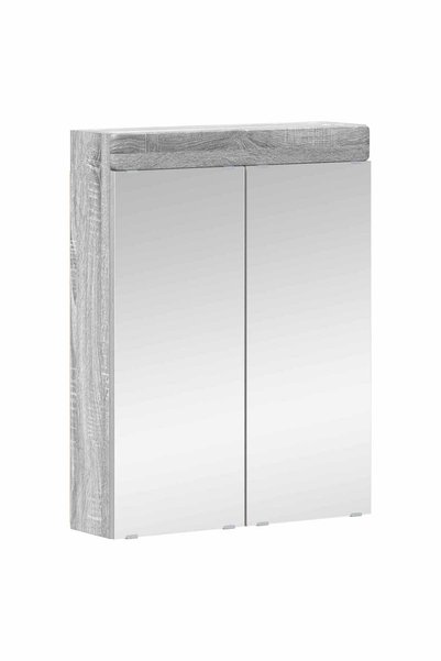 vidaxl Dulap cu oglindă pentru baie TULUM Sonoma gri 60 x 16,5 x 78 cm