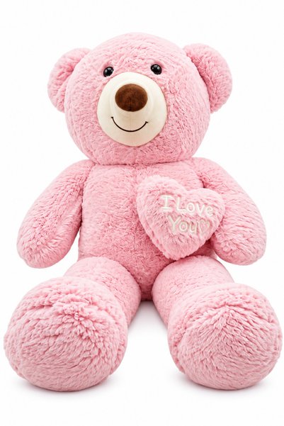 craftivio 90 cm Büyük Peluş Ayıcık – I Love You Kalpli Sevimli Oyuncak Ayı, S...