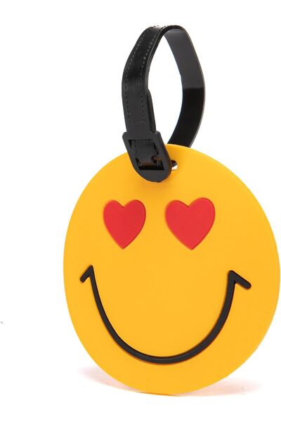 Tom Cruiser Emoji Rubber Luggage Tag, High-Visibility 3D Travel ID Tag with F...