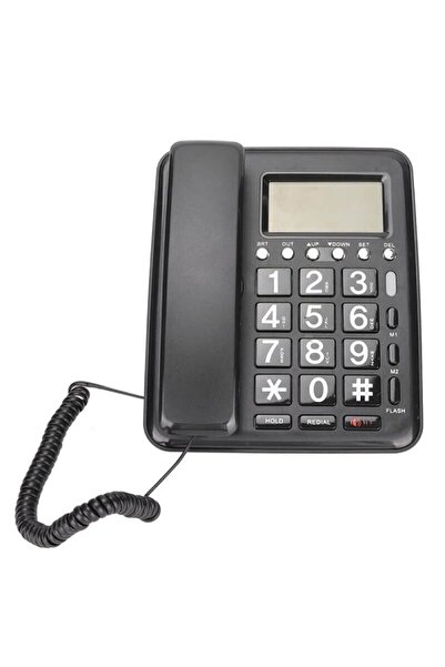 Topcom Τηλέφωνο Ενσύρματο TS04122-1 Μαύρο για Γραφείο, Κλασικός Σχεδιασμός