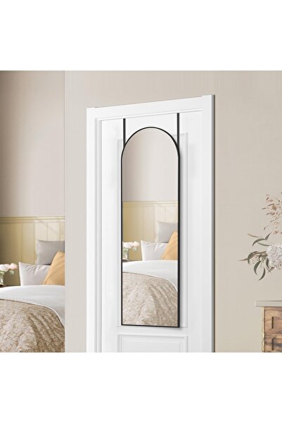 SONGMICS Oglindă decorativă cu ramă curbată, 120x40 cm, Montare pe perete sau...