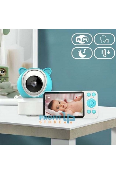 Get Ενδοεπικοινωνία Μωρού GET-TUYA-C8 με Κάμερα WiFi, Οθόνη 5", Νυχτερινή Όρα...