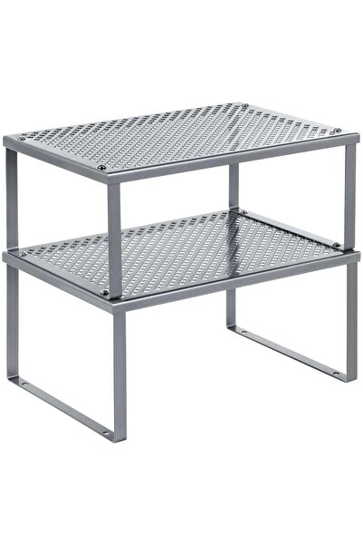 SONGMICS Set de 2 rafturi metalice de bucătărie, stivuibile, pentru ustensile...