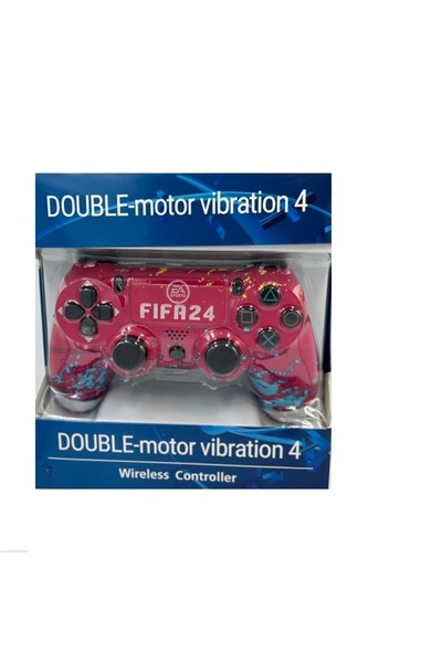 OEM Gamepad ασύρματο Doubleshock FIFA24 για PS4, ροζ χρώμα