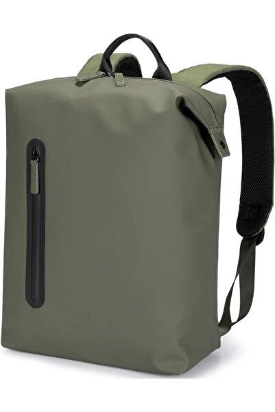 Tom Cruiser Matt PU Laptop Backpack for 15.6-Inch Laptop, PU & 600D Polyester...
