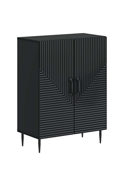 vidaxl Dulap de Depozitare pentru Baie HAARLEM Negru 59,5 x 31 x 80 cm