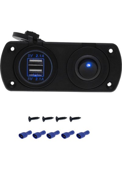Carsun Διπλός φορτιστής αυτοκινήτου USB 12V EE6020 IP65