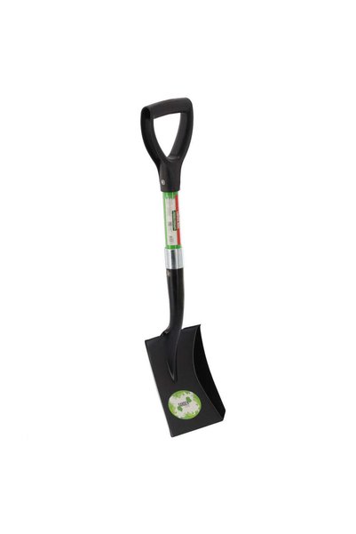 MyOfficeShop Mini lopată cu lamă dreaptă, mâner din fibră de sticlă, cap meta...