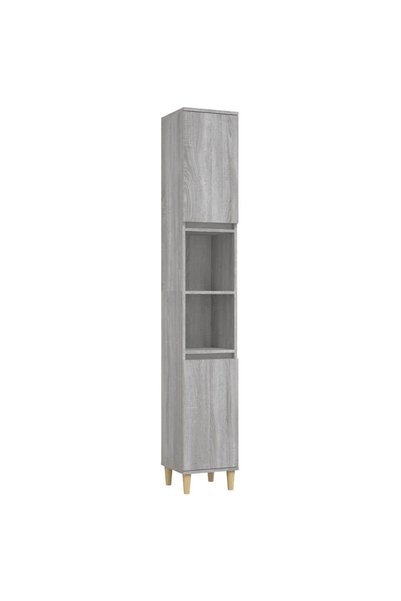vidaxl Dulap de baie, gri sonoma, 30x30x190 cm, lemn prelucrat