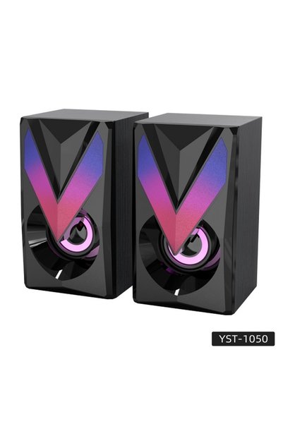 LEERFEI Ηχείο Gaming YST-1050 Stereo RGB LED για PC με USB, 2x3W