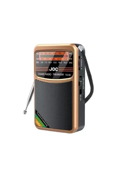 OEM Φορητό ραδιόφωνο τσέπης FM/AM/SW/ JOC TG-66 σε χρυσό χρώμα