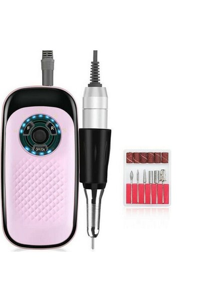 SML Τροχός Νυχιών Μπαταρίας 35000rpm 25W σε Ροζ Χρώμα, Επαναφορτιζόμενος