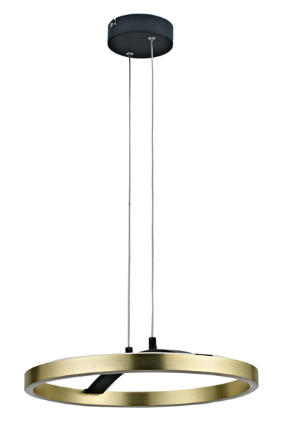 POWERTECH LED φωτιστικό οροφής HLL-0201, 29W, 4000K, Φ38x120cm, χρυσό/μαύρο