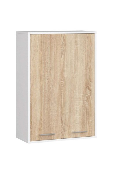 MyOfficeShop Dulap suspendat de baie, cu 2 uși și 4 rafturi interioare, PAL d...