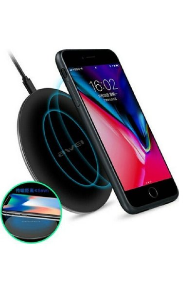 OEM Ασύρματος Φορτιστής W6 Qi Pad σε Μαύρο Χρώμα, Ιδανικός για Συσκευές