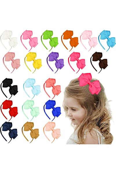 Generic Girls Bow Headband 20-Piece Set, Sweet and Cute Princess Style with 3...