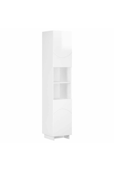 vidaxl Dulap de baie Alb foarte lucios 36.5 x 38 x 180 cm