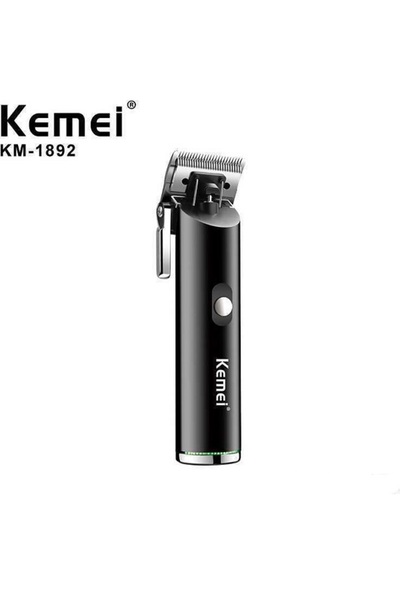Kemei Κουρευτική Μηχανή KM-1892 Μαύρη, Επαναφορτιζόμενη για Μαλλιά/Γένια/Σώμα