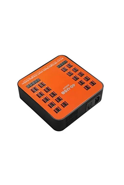 OEM Έξυπνος φορτιστής συσκευών με 40 θύρες USB Jiageng JG655 σε πορτοκαλί χρώμα