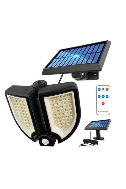 OEM Ηλιακός Προβολέας 18W με Αισθητήρα Κίνησης, Τηλεχειριστήριο YT-90 Solar
