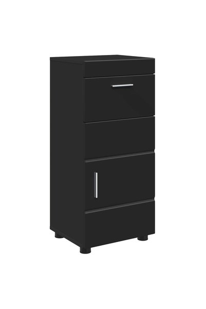 vidaxl Set dulap baie TULUM Negru 37 x 31,5 x 82 cm Lemn prelucrat