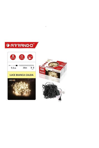 Arrango Χριστουγεννιάτικα λαμπάκια 400 LED θερμό λευκό 29,5μ με πράσινο καλώδιο