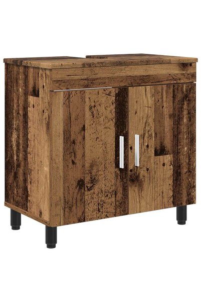 vidaxl Unitate Vanity pentru Baie Lemn vechi 60 x 35 x 60 cm