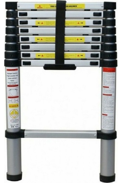 OEM Τηλεσκοπική Σκάλα Αλουμινίου 14 Σκαλιών OEM, Ύψος 4,4m, Πτυσσόμενη