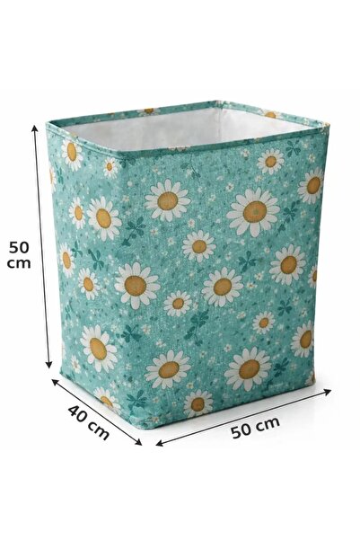 ZODIACOOL Coș depozitare rufe, haine, pliabil, material textil, model floral,...