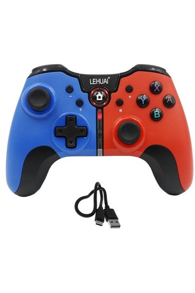 Lehuai Gamepad LH-01 Ασύρματο OEM Κόκκινο/Μπλε για Android, PC, PS3