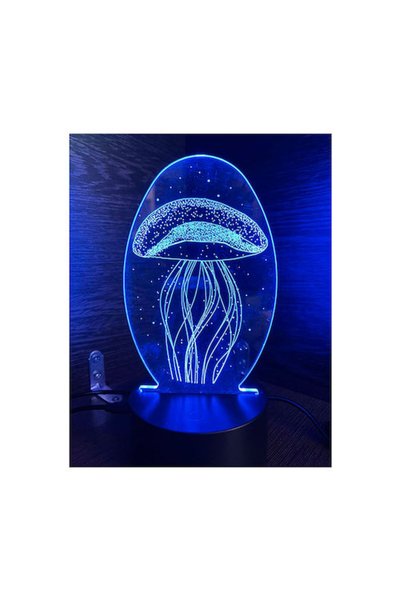 OEM Φωτιστικό 3D Illusion LED Πολύχρωμο 7 Χρώματα USB/Μπαταρίες 01142