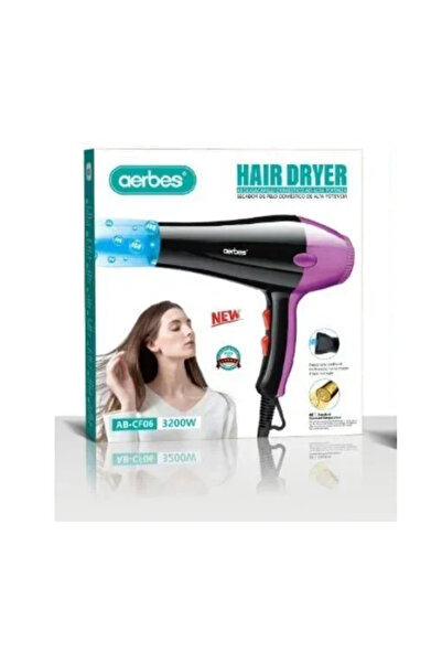 OEM Επαγγελματικό Πιστολάκι Μαλλιών 3200W Aerbes AB-CF06 Μαύρο/μωβ