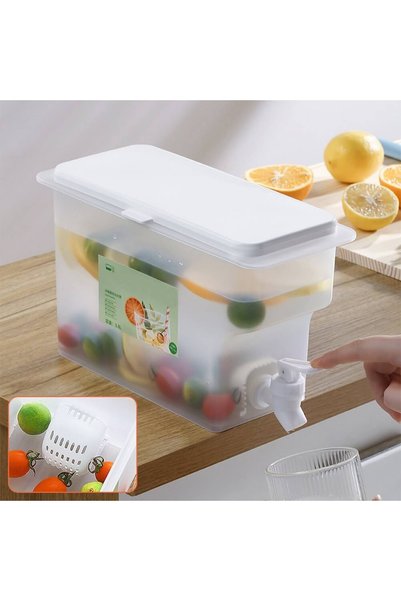 ZODIACOOL Recipient băuturi frigider, dozator cu robinet și filtru, plastic t...