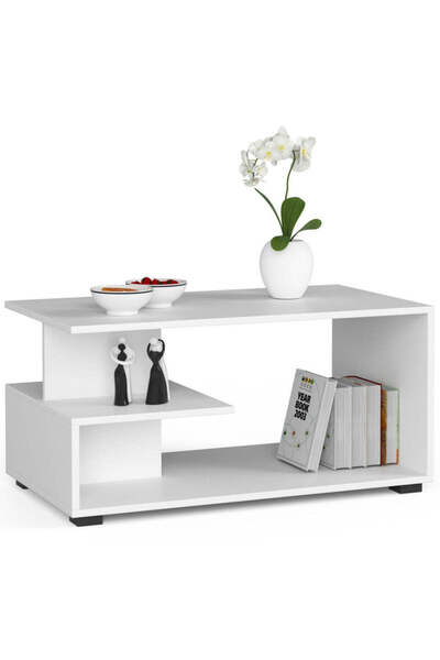 MyOfficeShop Masă de cafea, PAL laminat, 90x51x45 cm, albă