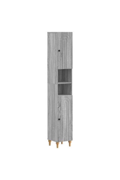 vidaxl Cabinet de Baie cu Raft Deschis ALKMAAR Sonoma gri