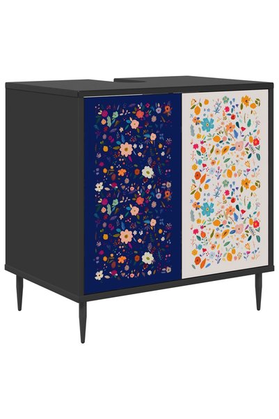 vidaxl Dulap de Baie MAINZ Stejar Negru 60 x 40 x 61 cm Lemn prelucrat