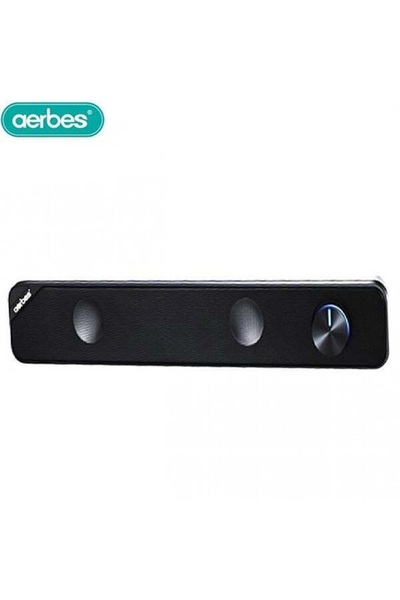 Aerbes Ηχεία Υπολογιστή AB-D381 2.0 με RGB, 6W Ισχύ και Μαύρο Χρώμα