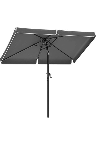 SONGMICS Umbrelă de grădină cu manivelă, UPF 50+, 30 °   Tilt, Structură meta...