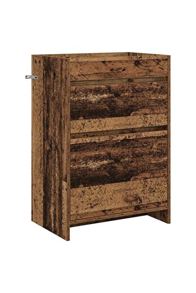 vidaxl Dulap sub chiuvetă pentru baie Lemn vechi 56 x 37,5 x 81 cm