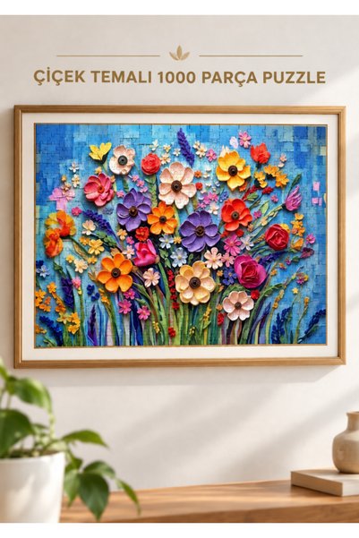 Tıfıl Toys 1000 Parça Çiçekler Puzzle 48 X 68 CM Yüksek Baskı Kaliteli Eğlenc...