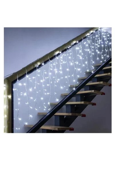 OEM Χριστουγεννιάτικα Λαμπάκια “βροχή” 300LED 3m (15m*0.4m) Ψυχρού Λευκού Φωτ...