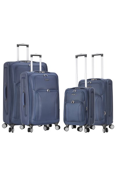 Madisson Set trolere Extensibile, Poliester, 4 Roti duble, Cifru, 4 Piese, Ma...