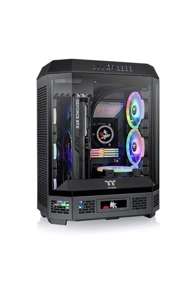 THERMALTAKE The Tower 600 Siyah TG Pencereli, ATX Bilgisayar Kasası