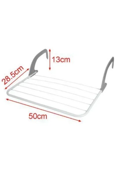 OEM Κρεμαστή aπλώστρα mπαλκονιού - kαλοριφέρ 50x29x13 εκ. γκρι 3283320
