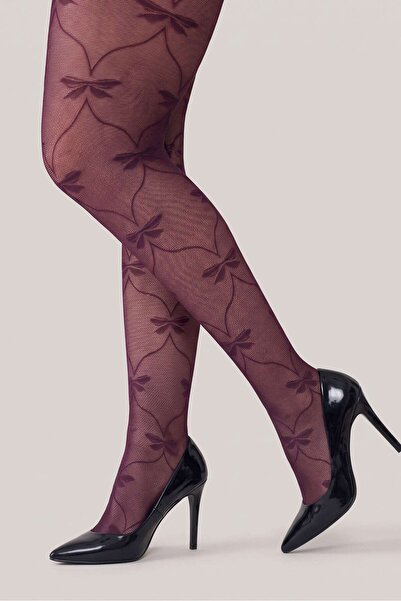 OBJE Turquoise Patterned Tights