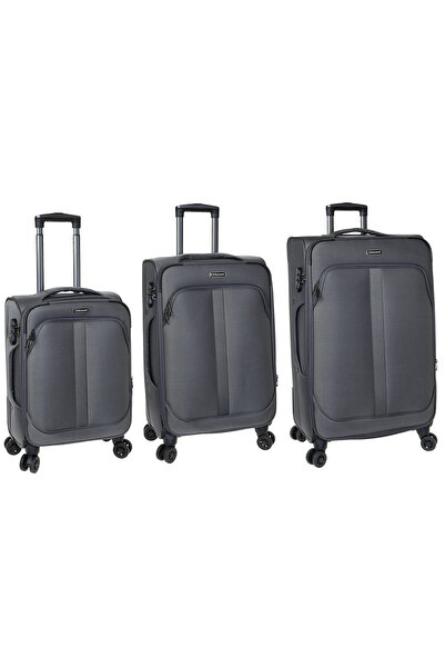 Diplomat Set de trolere extensibile, Poliester, 4 roți duble, Lacăt cu combin...