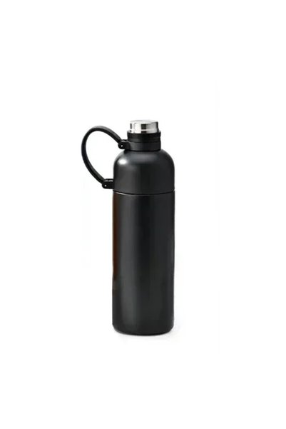 OEM Παγούρι θερμός aνοξείδωτο 500ml με αποσπώμενο καλαμάκι ΜΥΖ-102 σε μαύρο χ...